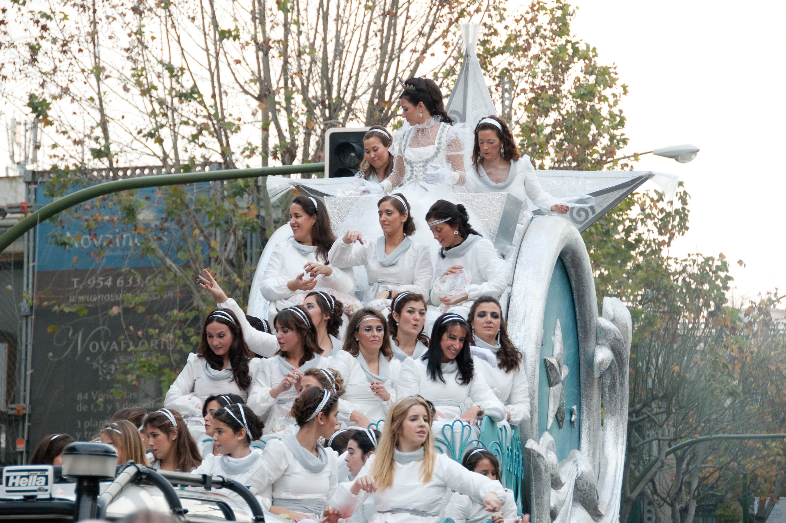 Carroza de la Cabalgata de Reyes Magos de Sevilla durante el desfile del 5 de enero de 2011